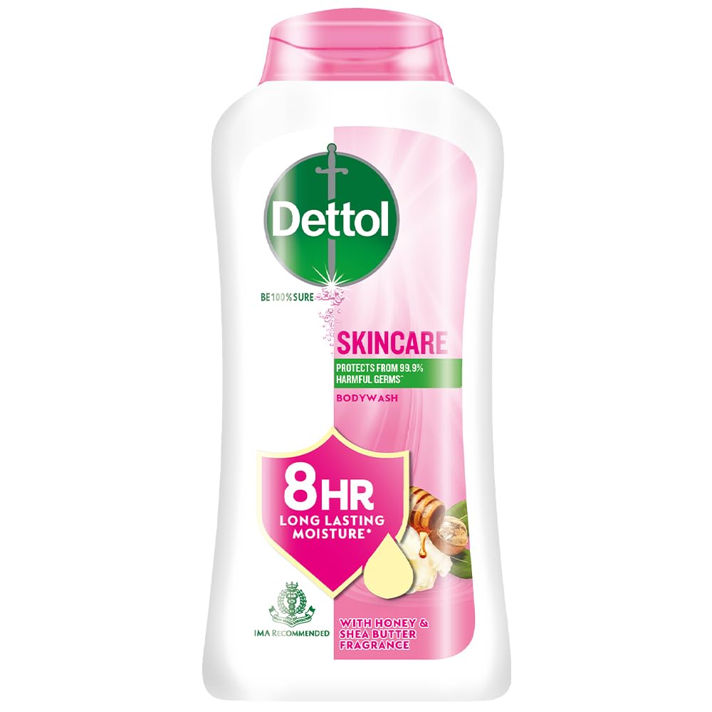 Dettol Skincare Body Wash and Shower Gel, 250ml | Soap-Free Bodywash | 8h Moisturization