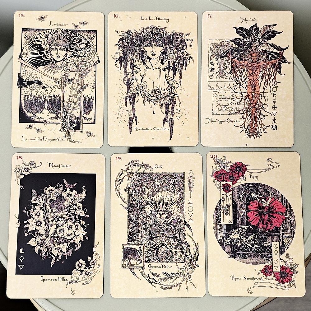 33pcs Magickal Botanical Oracle 10*6.5cm Plants From The Witch's Garden Cards