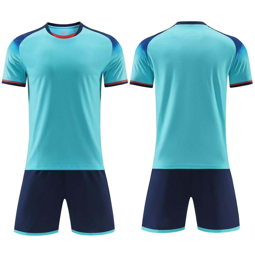 Wholesale football jersey set Men's and women's training game jersey Customized children's short-sleeved student class uniform Quick-drying  jersey