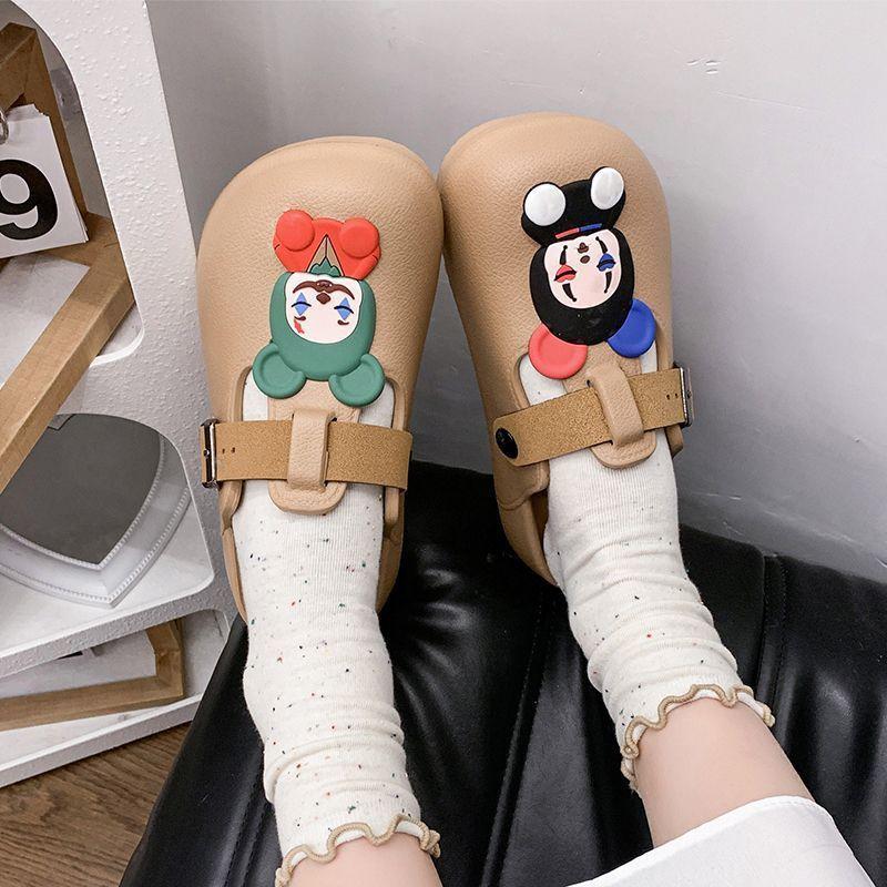 Cute cartoon bag head summer cool slippers women's indoor home non-slip can be worn outside cool slippers women 2025 new