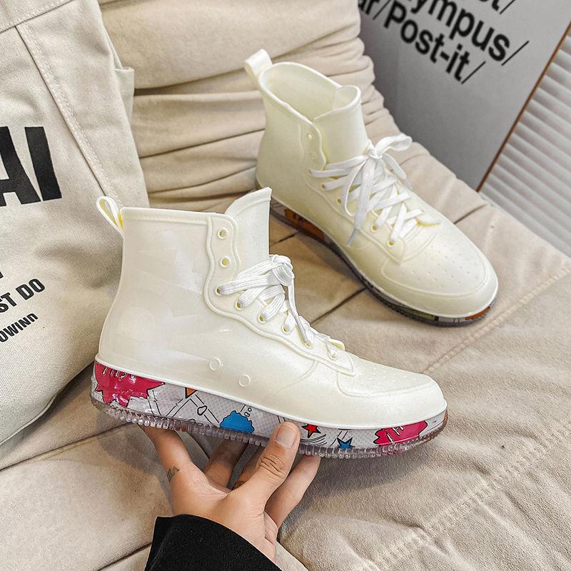 

Мужские и женские унисекс теплые уличные нескользящие резиновые сапоги 44