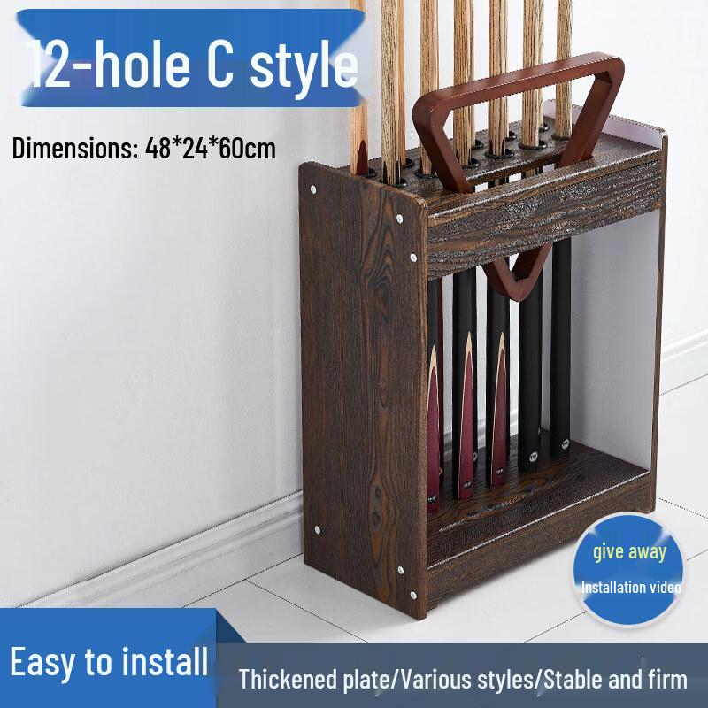 Jundingying 12-Cue Floor-Standing Pool Cue Rack