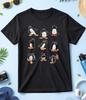 Pingu Moods Noot Noot, Camiseta de Manga Curta Branco-Preto Masculino/Feminino K449