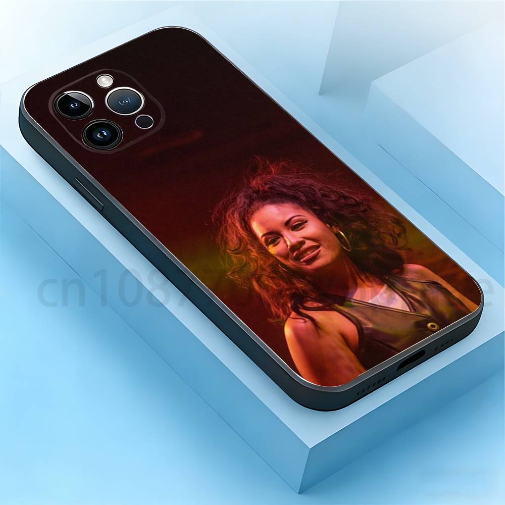 

S-Selena Quintanilla Phone Case For iPhone 17,16,15,14,13,12,11,Pro,Max,Plus,Mini, Anti Fall Black Matte Soft Bumper iPhone12PRO