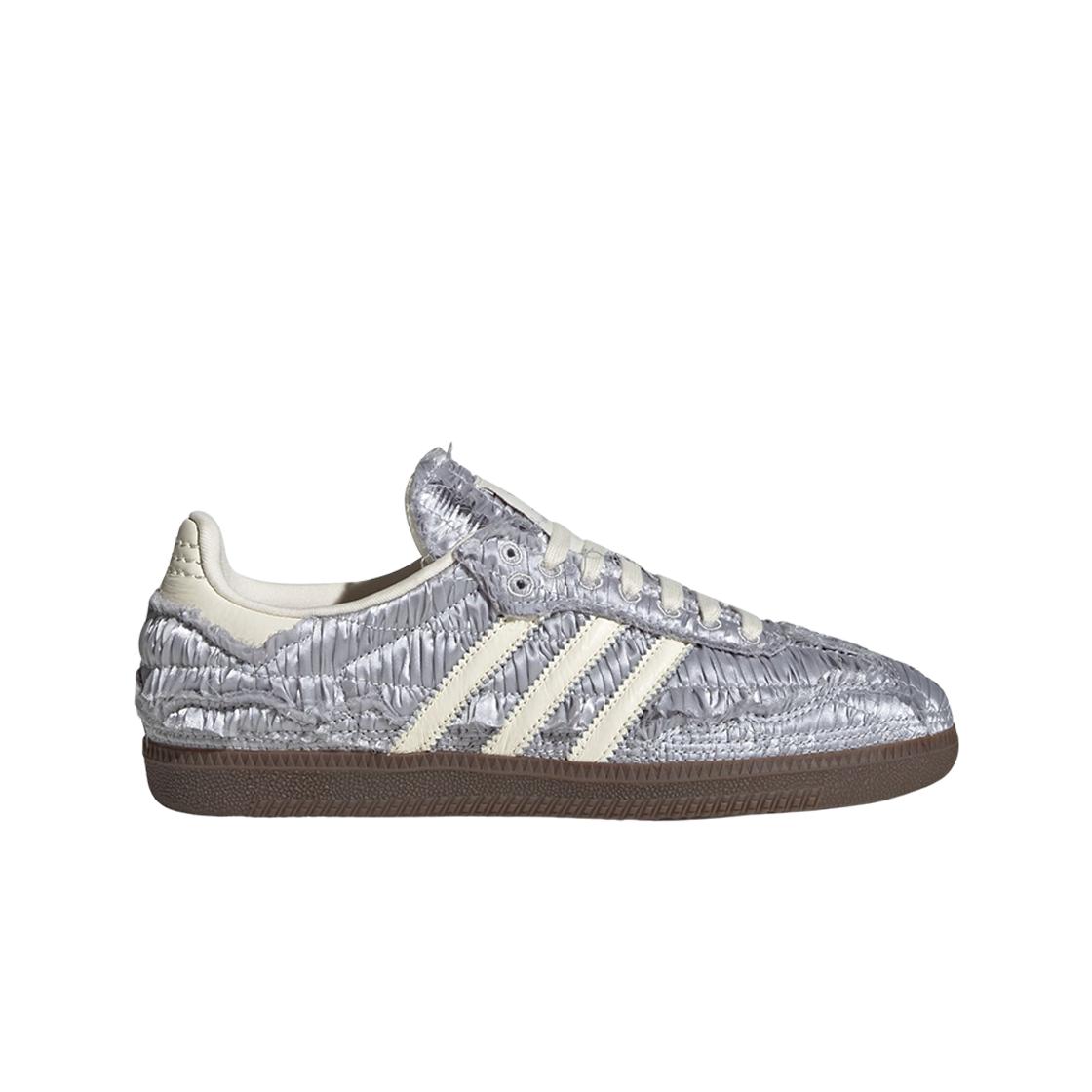 Adidas Women's Silver/Cream/White Caroline Hu X Samba Og Satin Pack - Metallic Men Sneakers - Gum Jp9283 Cm