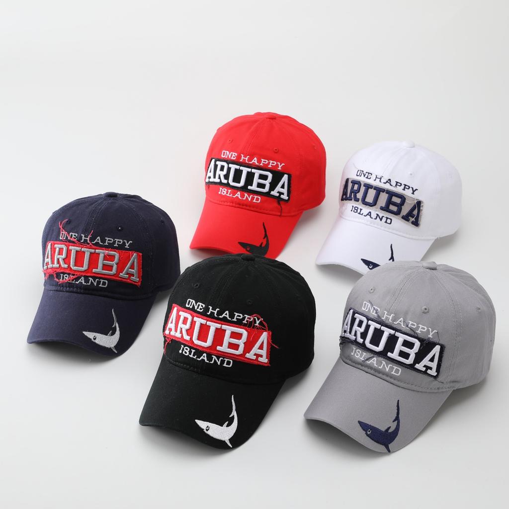 Cotton letter red hat women's spring and summer big head circumference baseball cap men's big brim sun protection shade cap~