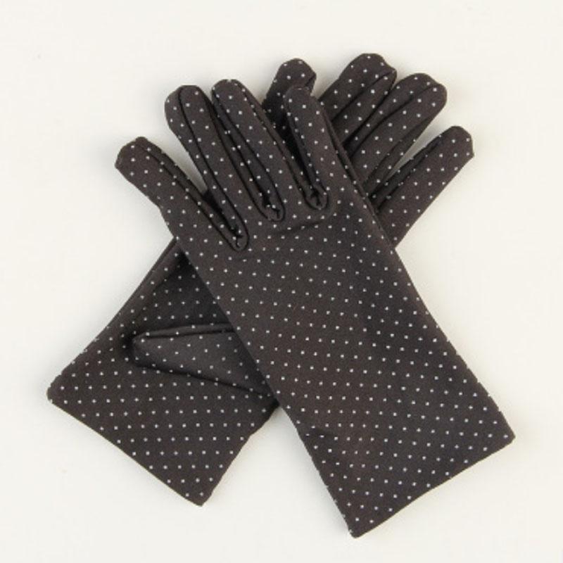 2Pairs Summer Drive Women Sun Protection Wrist Gloves Mittens Dot Elastic Lady Girl Women's Gloves