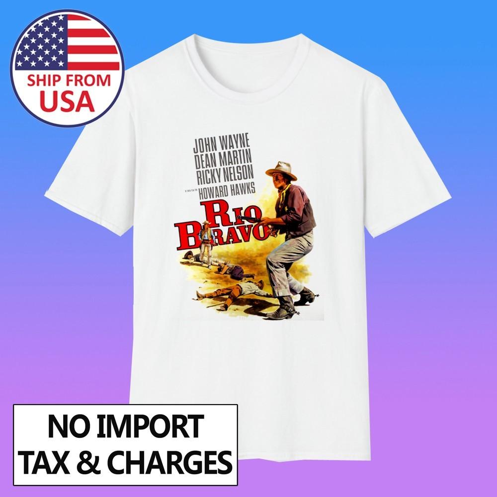 

Rio Bravo John Wayne Movie Men s White Size S-5XL S