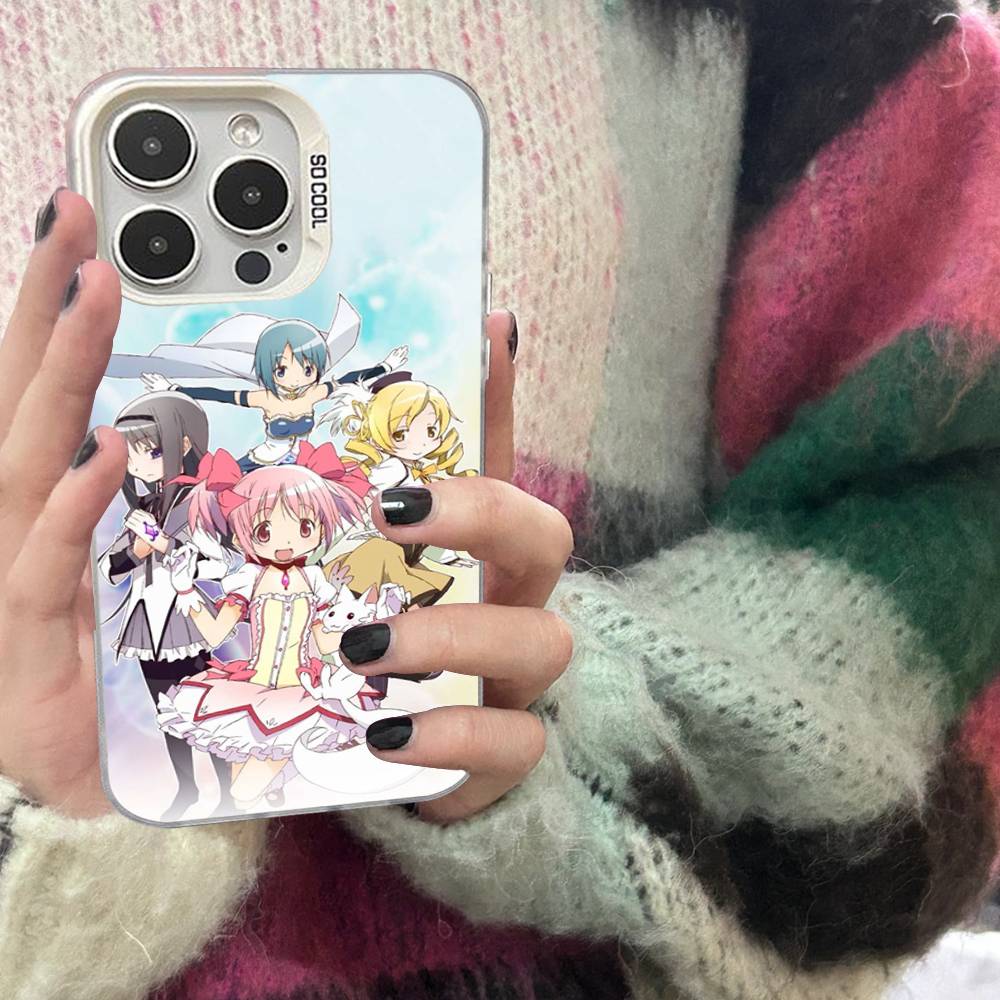 Beliebte Anime-Mädchen mattierte Handyhülle Für iPhone 17 16 15 14 Plus 13 12 11 Pro Max X Xs XR Silber Hartschalen-Cover