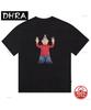 Fashion Trend Short Sleeve Anime Character Printed Pattern Softtshirt Round Neck Unisex Unisexs Casual Street Wear Popular Fashion