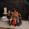 Halloween Skull Pumpkin Statue Halloween Horror Decoration Realistic Skull Halloween Skull Skeleton Pumpkin Window Decoration