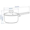 IKEA MÅTTFULL 2L Stainless Steel Pot with Lid