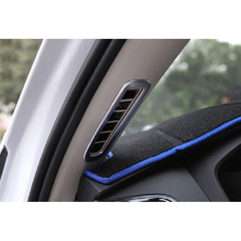 For Volvo XC90 2016- Matte Silver A Pillar Vent Air Outlet Frame Trim 2PCS