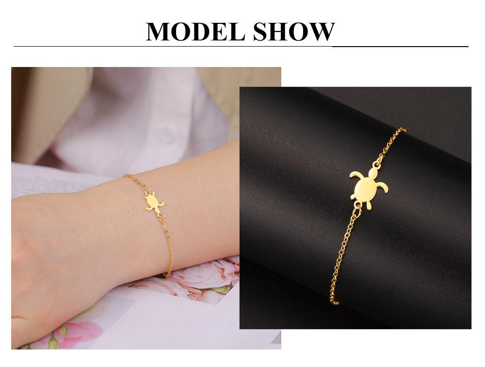 Cazador Animal Turtle Hand Bracelet for Women Stainless Steel Jewelry Beads Chain Bracelet Cute Birthday Gift Trend 2026 New