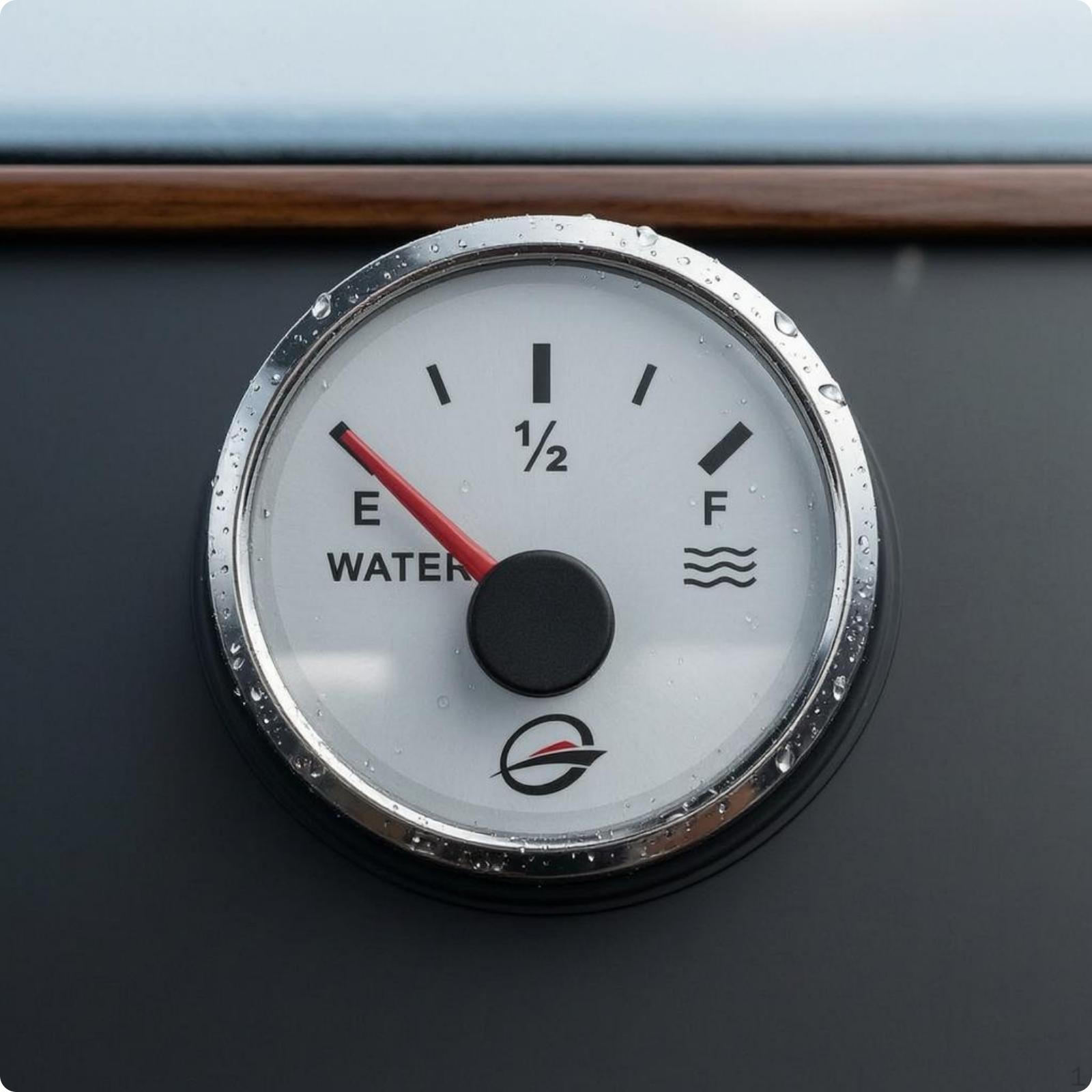 Marine Water Level Gauge Stainless Steel Bezel Waterproof Vehicle Instrument for