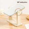Rotating Wooden Tabletop Vanity Mirror for Bedroom and Dorm - Available in Small & Large Sizes