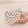 Mini Ladies' Super Slim Clutch: Small Coin & Key Pouch with Zipper