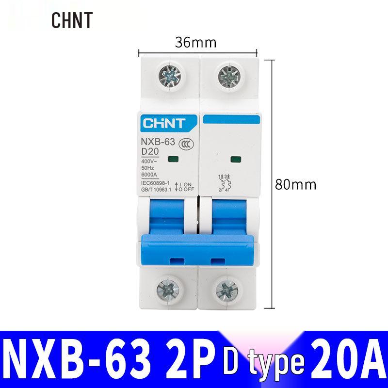 Chint NXB Air Switch Circuit Breaker: 1P, 2P, 3P, 4P Household Type D Three-Phase Disconnector 380V.