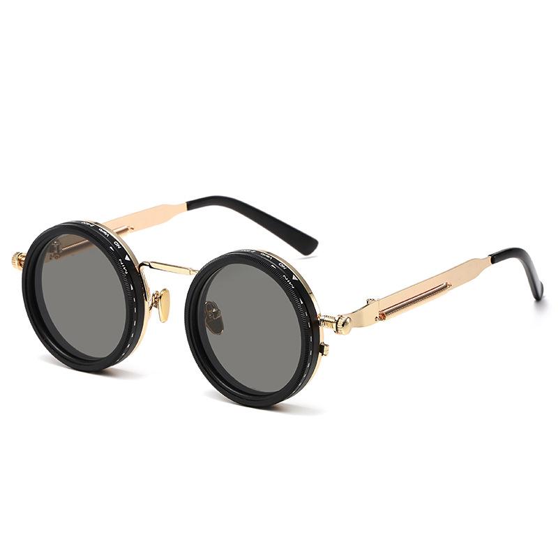 Brand Punk Polarized ND9 Adjustable Dimming Sun Glasses Men Women Round Sunglasses Men's Fishing Eyeglasses Outdoor Shades UV400
