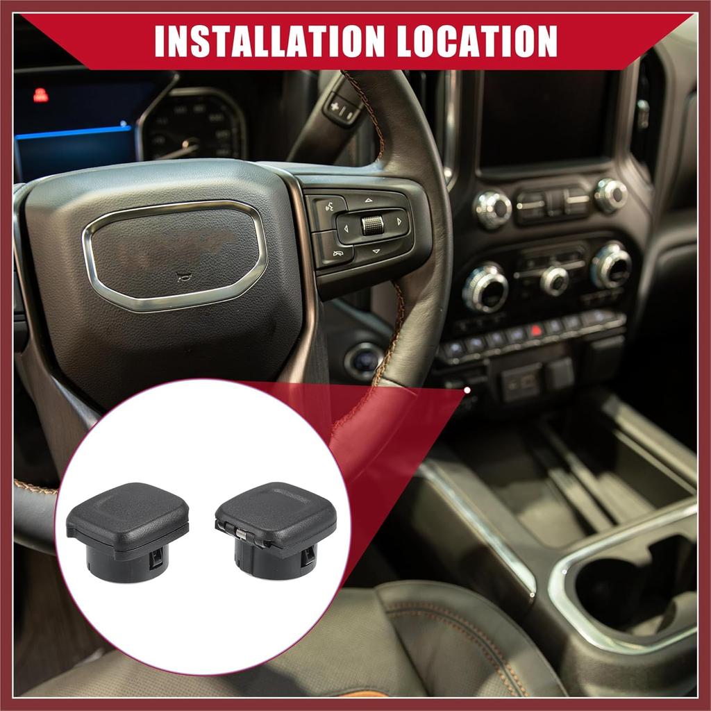 No.84090238/13580623 Car Center Console Power Outlet Cap Cover for Chevrolet Silverado 1500 2014-2018 / Inner/Durable / 2 Pcs Replace Parts