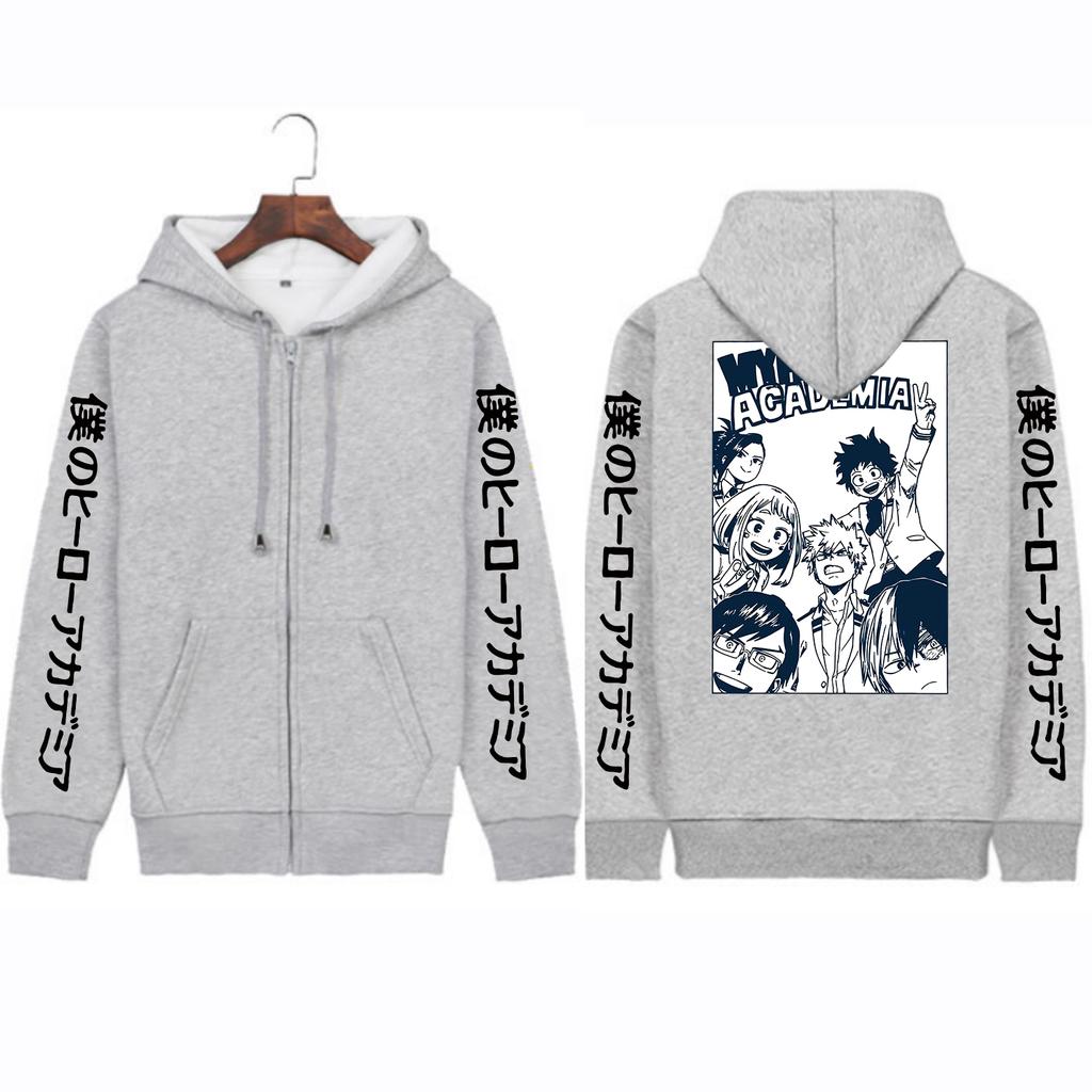 Hot Anime My Hero Academia Bakugou Katsuki Bluza z kapturem Todoroki Shoto Bluzy z nadrukiem Mężczyźni/Kobiety Długie rękawy Kurtka z zamkiem błyskawicznym Płaszcze