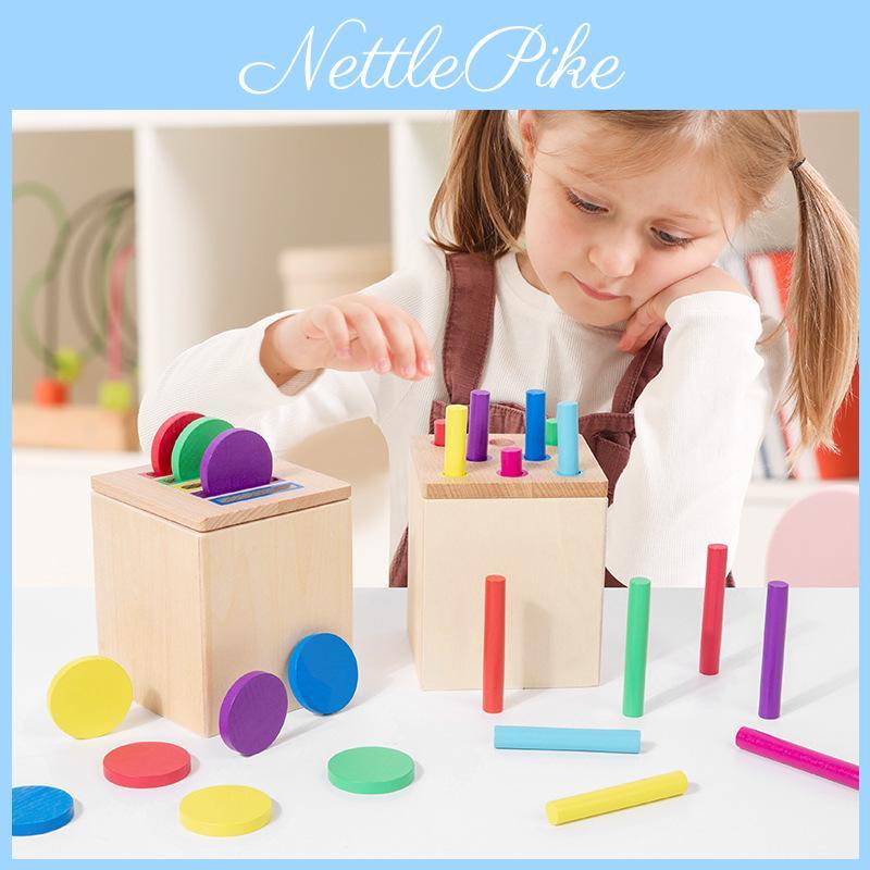 Wooden Shape Sorting Bucket For Toddler Cognitive Development