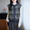 Office Versatile Thick Jacquard Vest For Women V Neck Knit Sweater Vest Autumn Winter New Style Inner Wear Design Sense Coat