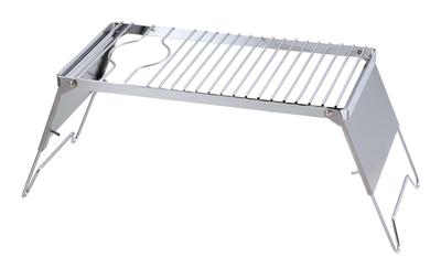 Captain Stag UF-35 Trivet, Dripper Grill Stand, 6 Height Adjustable, Wind Shield, and Storage Bag Included