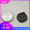 Autosticker 2025 Nieuwe Tesla 56mm 4st/set Chroom Wielnaafdopjes voor Tesla Originele Naafdoppen Model 3 Model Y Model S X Hoge Kwaliteit