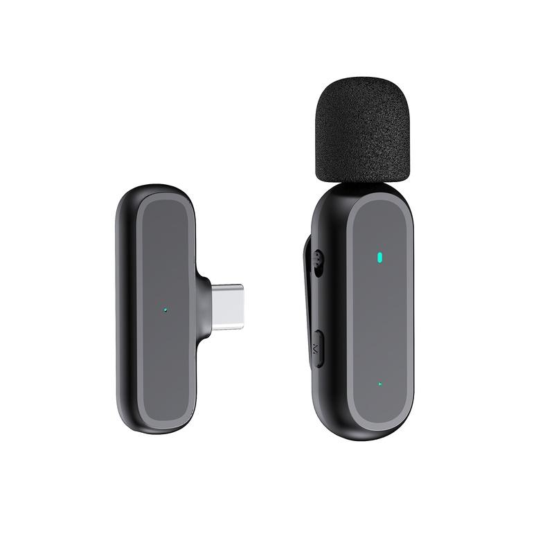 Wireless Lavalier Microphone 1TX+1RX with Charging Case - Noise Cancellation  Display Clip-on Mic for YouTube/TikTok/Streaming 