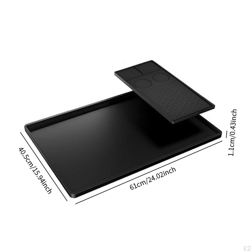 Kaffemaskinmatte, Sklisikker, Holder benkeplater tørre, Varmebestandig, Maskinmatte for skap