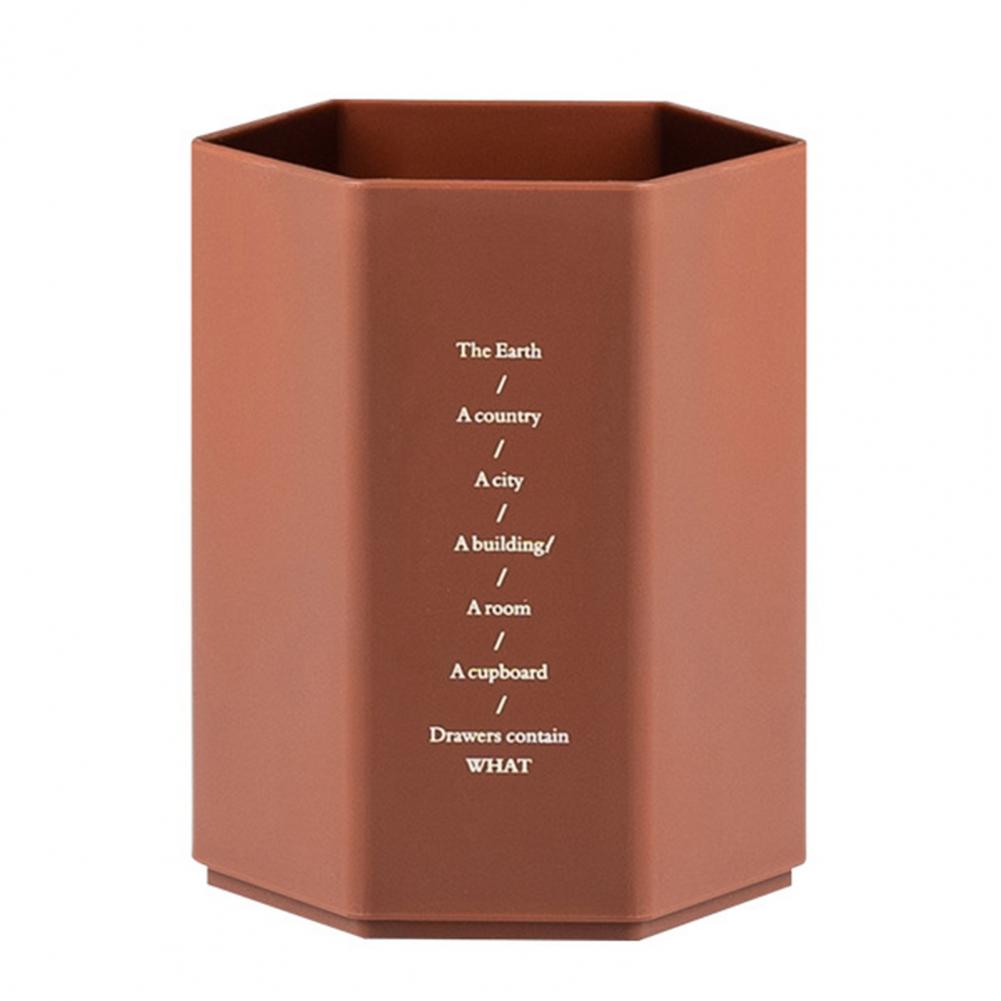 Pen Holder Stationery Organizer Creative Large Capacity Stationery Hexagonal Design Pencil Storage Box Desk Organizer