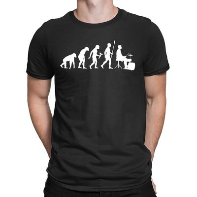 Drummer Evolution T-shirt Rock Band Drumming Gifts Rock and Roll Tee Music Top