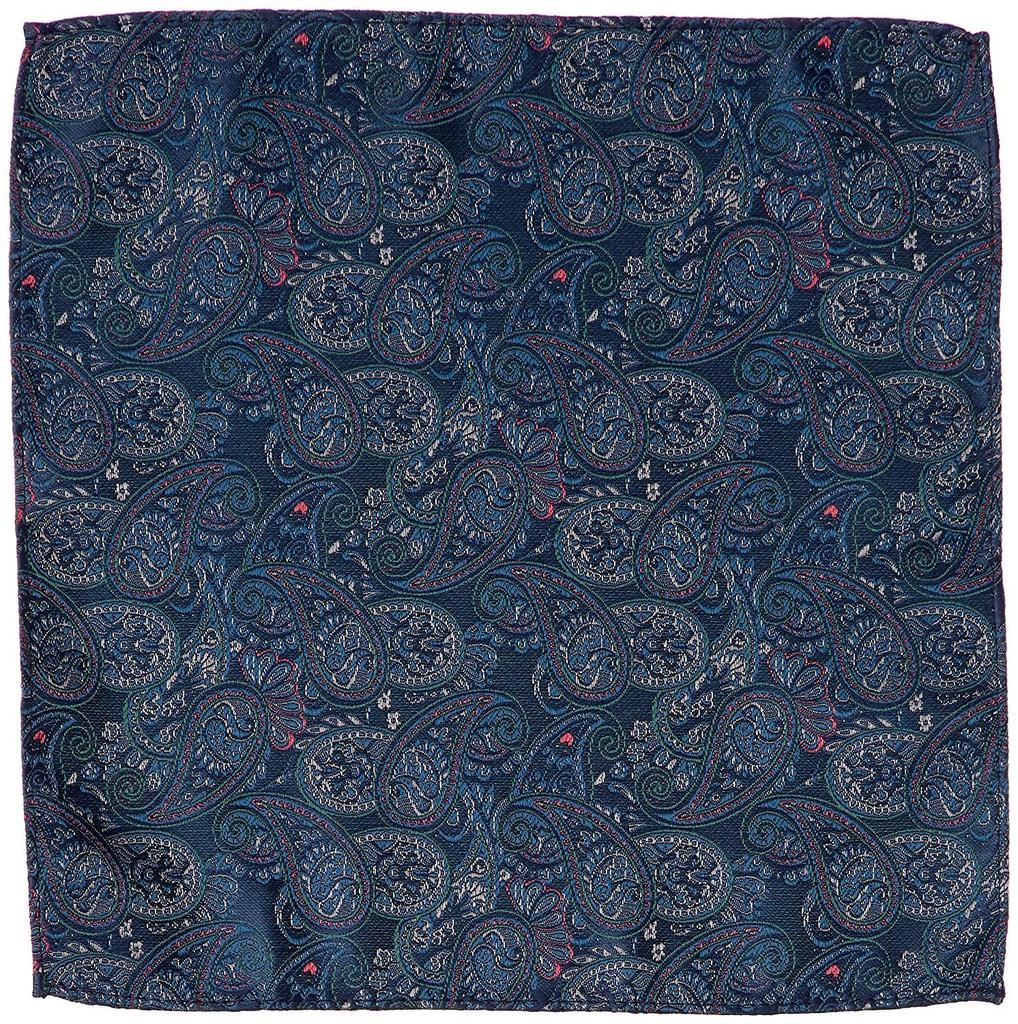 [Dress Code 101] Men's Washable Necktie - Stylish, Business, Wedding, Paisley Pattern x Navy, Made in Japan, 8cm (FREE Size)