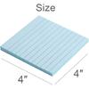 Vanpad Lined Sticky Notes 4X4 in Pastel Ruled Post Stickies Super Sticking Power Memo Pads Strong Adhesive, 6 Pads/Pack, 72 Sheets/pad