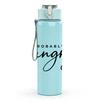 1PC Probably Hangry Script Letter 750ml Color Plastic Sports Water Bottle Leakproof Flip Straw Lid Suitable for Sports Office Home Use