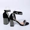 Sexy Women Sandals High Heels Shiny Rhinestone Summer Shoes for Party Sandals Women's Elegant Prom Dress Pumps Big Size WSH4602