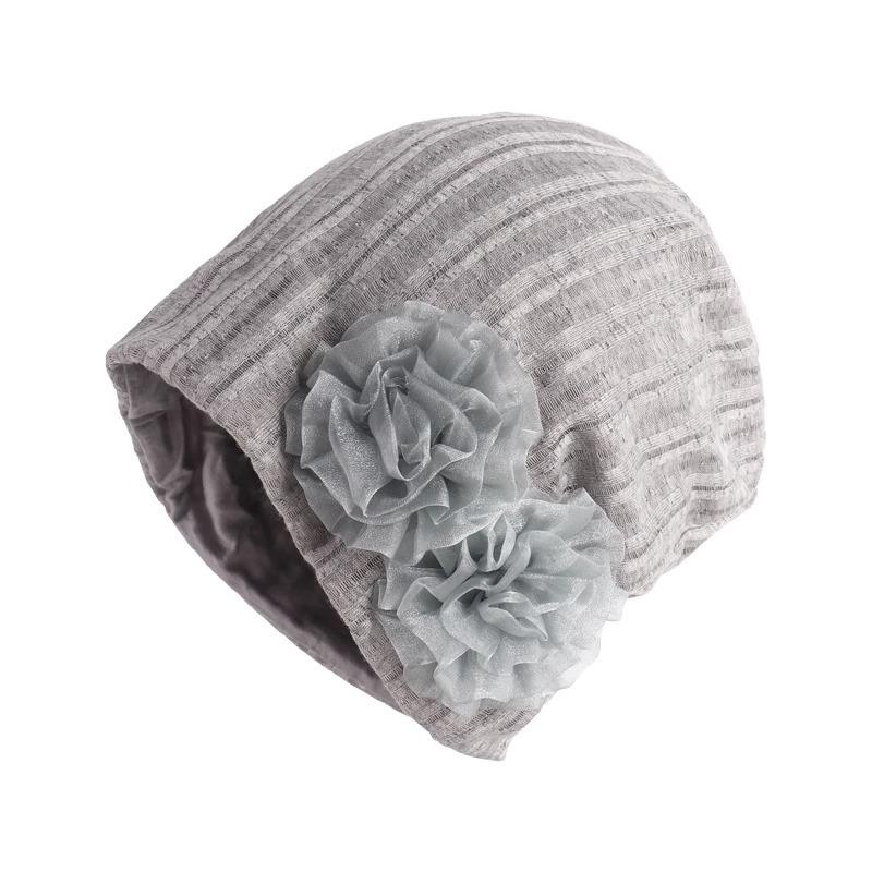 Urocze Kwiaty Róż Niszowa Retro Czapka Dzianinowa Ułożona z Czapką Cienka Koreański Styl Mała Torebka Czapka na Zimno w Głowę