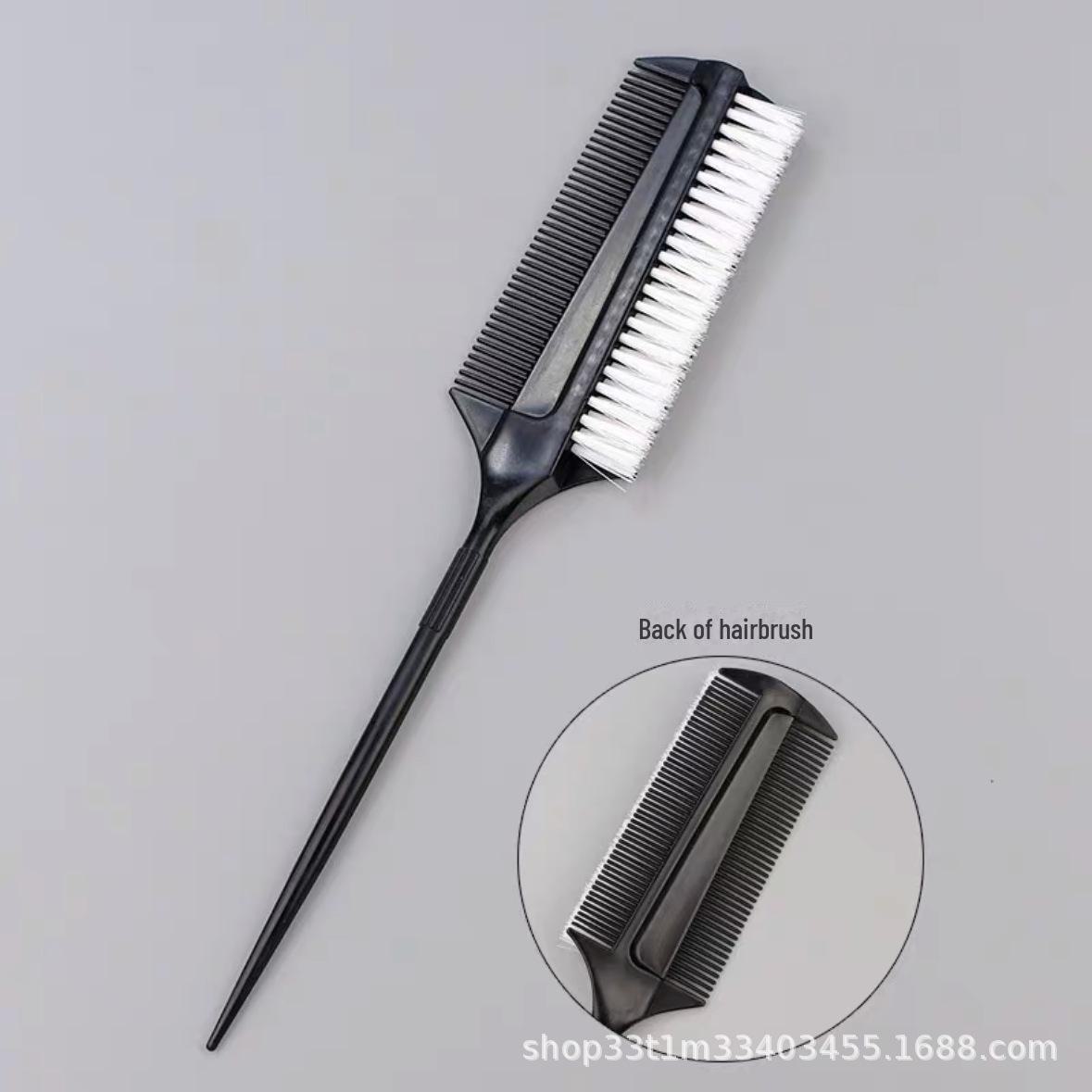 

Современная танцевальная расческа с мелкими зубцами и щеткой для спортивных и латиноамериканских танцев чёрный