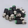 50pcs/lot BNC Connector Male Coax Cat5 DC Adapter Balun Cable Connector for CCTV Camera Accessories J17