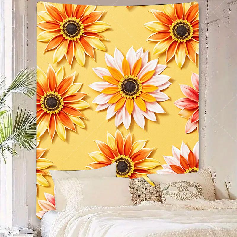 1pc Wall Tapestry Vibrant Sunflower Tapestry - Boho Chic Wall Hanging for Home Decor