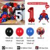 149pcs Kids Birthday Red Blue Balloons Garland Arch Kit For Party Decors Age 1-9 Spiderman 3D Marvel Foil Balloons Air Globos