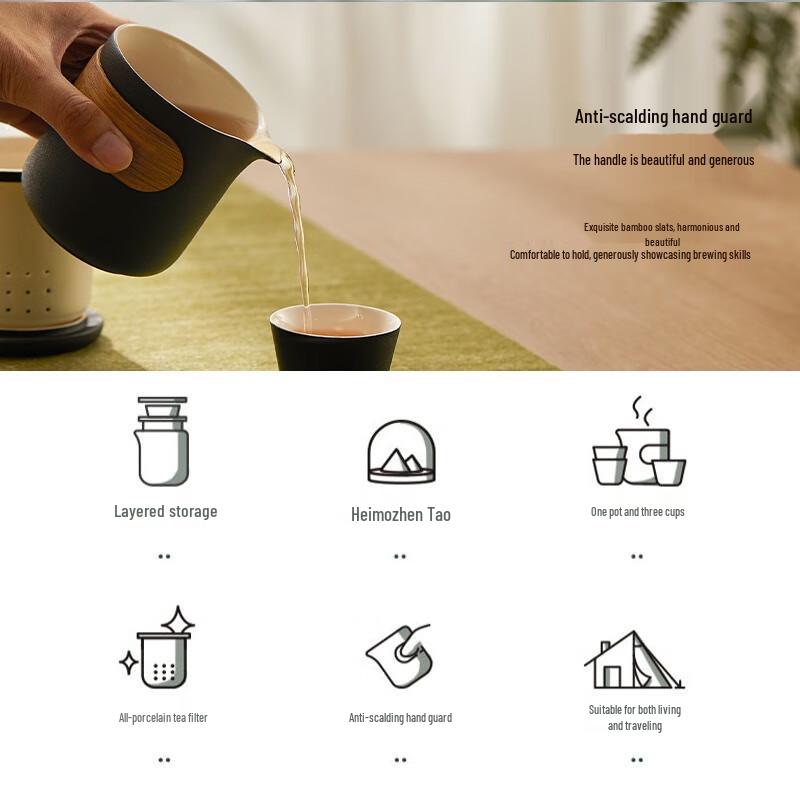 Mingzhan Portable Ceramic Kung Fu Travel Tea Set