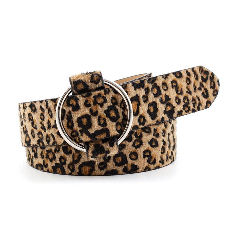 Womens Versatile Wide Noloop Belt In Fashionable Animal Textures For Contemporary Styles Casual