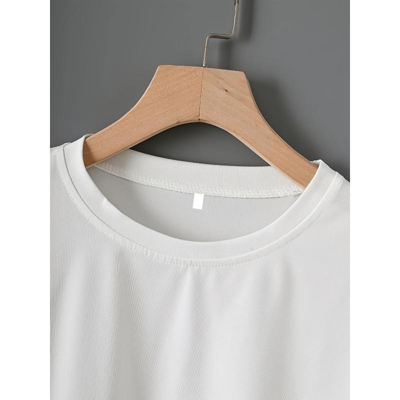 European Size European Size Women'S  Short Sleeve T-Shirt with Butterfly Print - Casual Round Neck Tee, Lightweight & Breathable for Spring/Summer