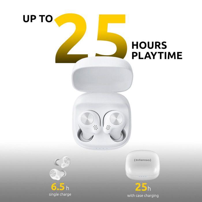 Intenso Buds Micro T200 Auricolari True Wireless Bluetooth 5.3 25 Ore Bianco