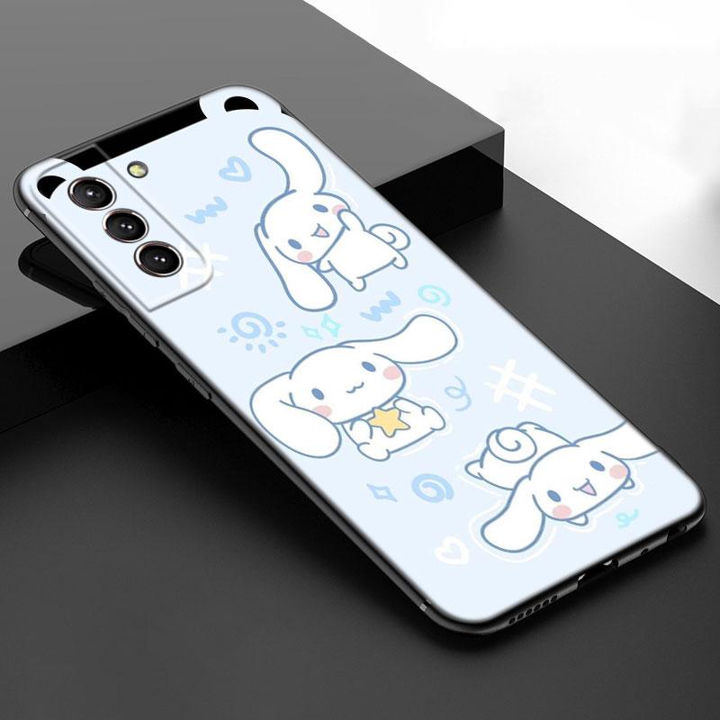 

Kawaii Cinnamoroll черный силиконовый чехол для телефона Samsung Galaxy S23 S21 S20 FE S24 S22 Ultra S10E S10 S9 S8 Plus Samsung S9 Plus