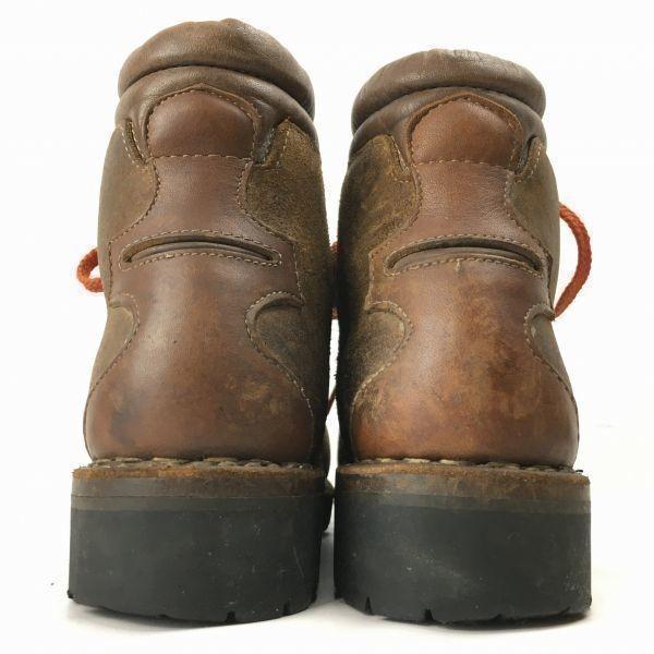 Před 80. léty Vintage MEINDL Turistické Trekové Boty Velikost 39 (Cca. 24,5 cm) Hnědá Kožená Pánská(POUŽITÝ)