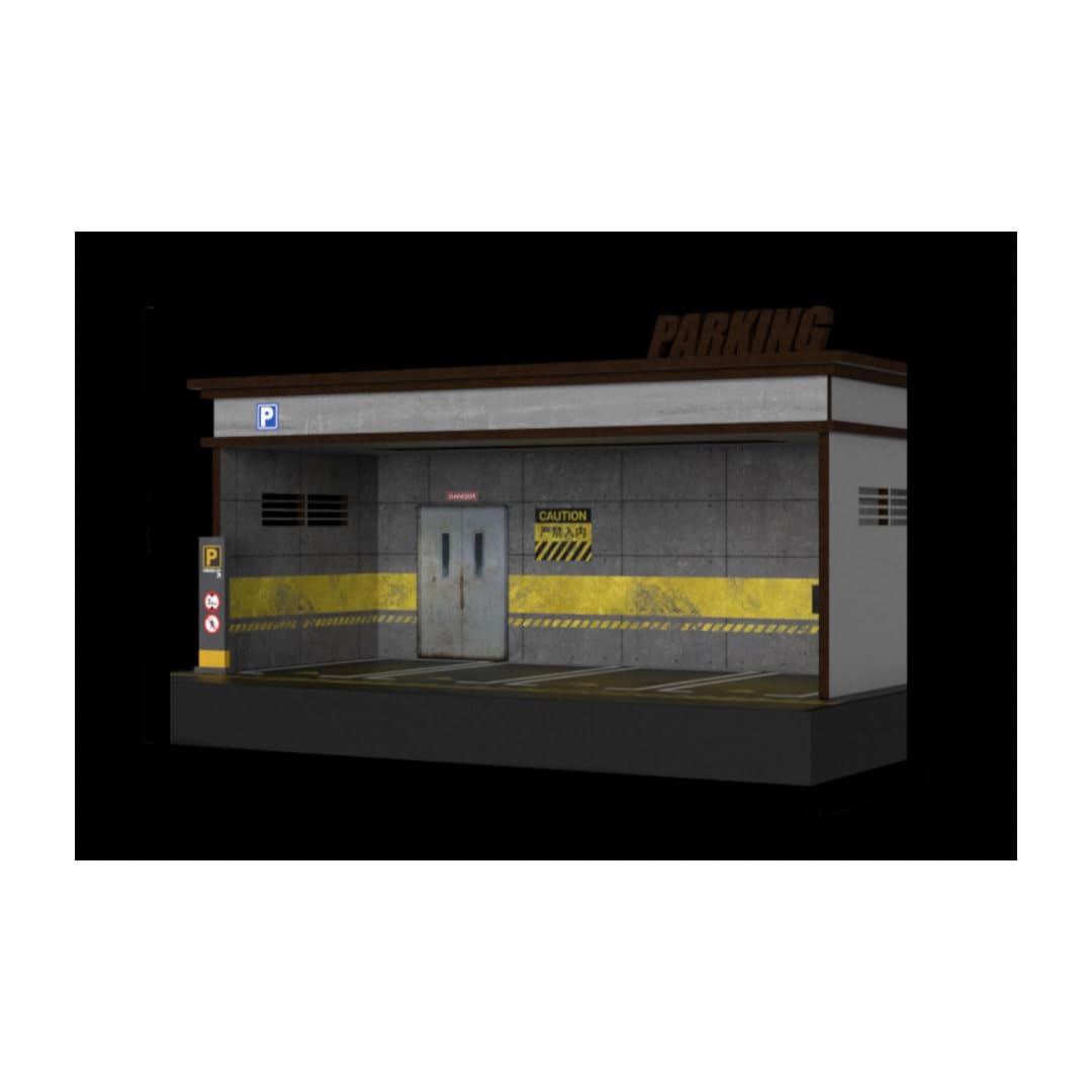 Moreart Модель гаража Масштаб 1/64 MO764103 Диорама парковки с литыми машинками [Параллельный импорт]