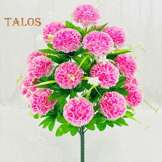 Konstgjord Nejlikarealistisk 18 Huvud Falsk Sidenblomma UV-beständig Bröllopsfest Inomhus Utomhus Trädgård Gård Konstgjorda Blommor Växtdekoration